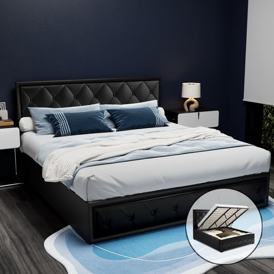 TIYO Bed Frame King Size Gas Lift Black