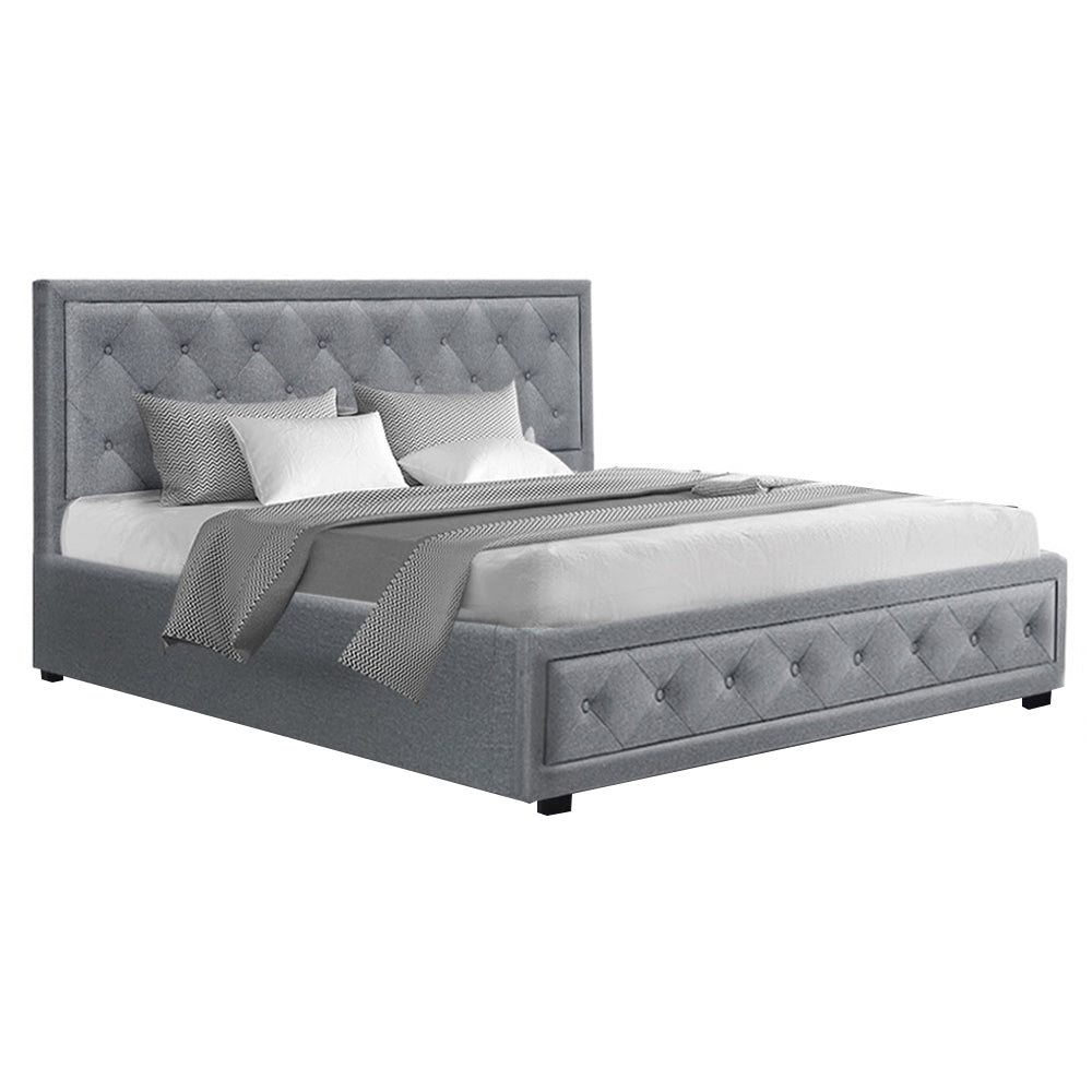TIYO Bed Frame King Size Gas Lift Grey