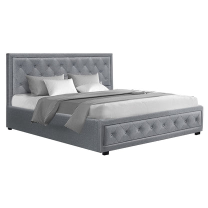 TIYO Bed Frame King Size Gas Lift Grey