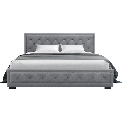 TIYO Bed Frame King Size Gas Lift Grey