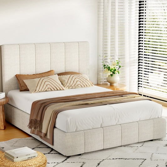 TETTE Bed Frame Queen Size Beige