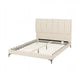 Queen Bed Frame Upholstered Platform Bed with Tufted Headboard 300kg Support