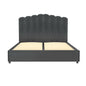FION Bed Frame Double Size Velvet Grey