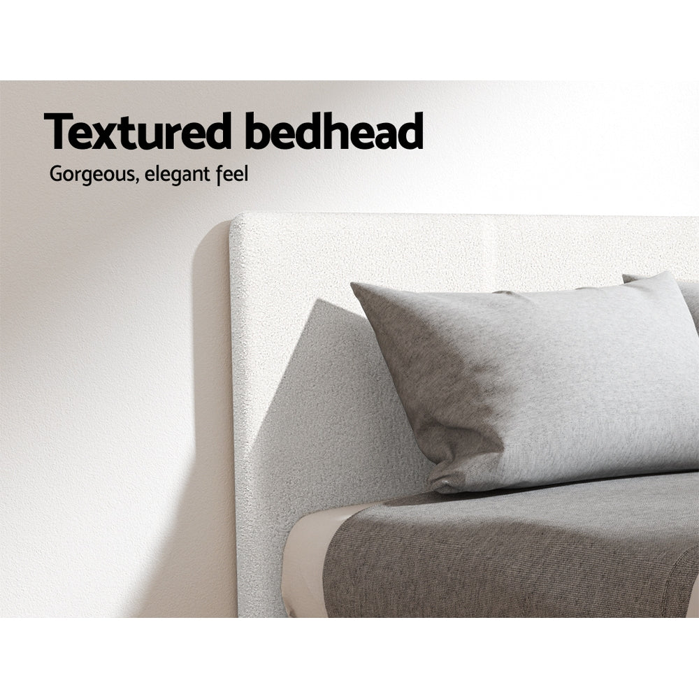 NEO Bed Frame King Single Size Boucle