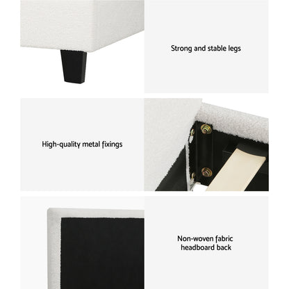 NEO Bed Frame King Single Size Boucle