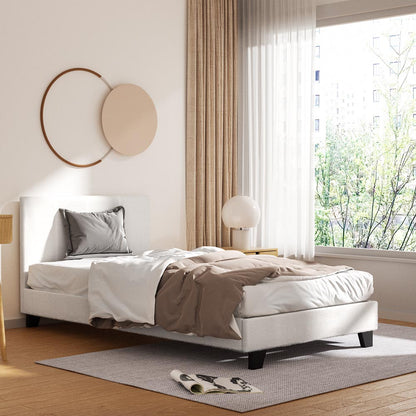 NEO Bed Frame King Single Size Boucle