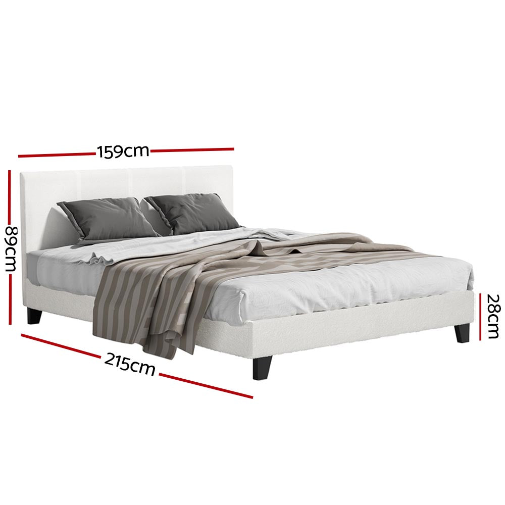 NEO Bed Frame Queen Size Boucle