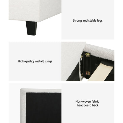 NEO Bed Frame Single Size Boucle