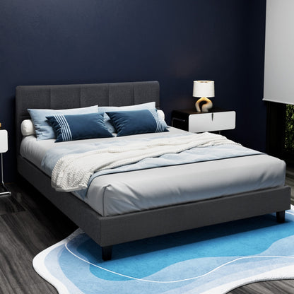 TINO Bed Frame Double Size Charcoal