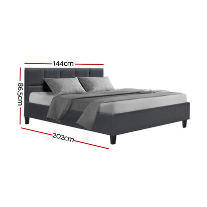TINO Bed Frame Double Size Charcoal