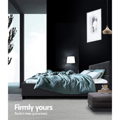 TINO Bed Frame Double Size Charcoal