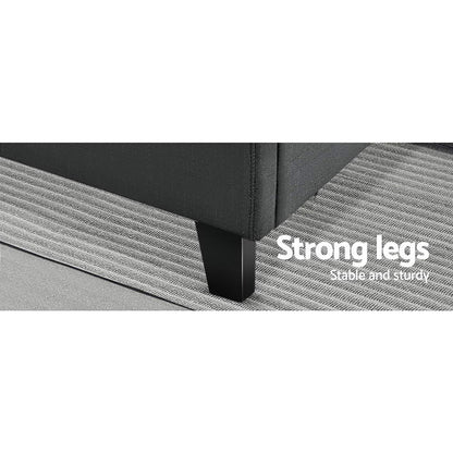 TINO Bed Frame Double Size Charcoal
