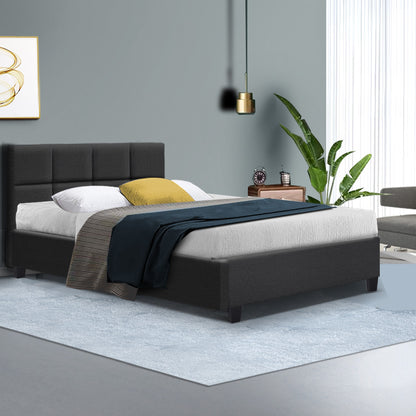 TINO Bed Frame Double Size Charcoal