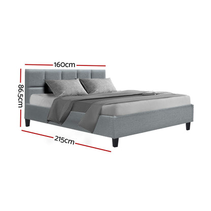 TINO Bed Frame Queen Size Grey