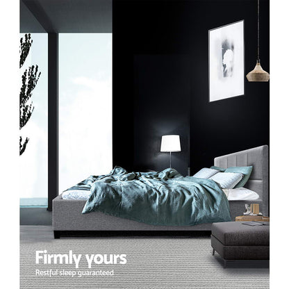 TINO Bed Frame Queen Size Grey