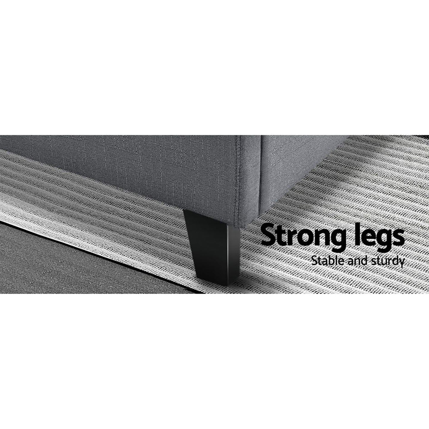 TINO Bed Frame Queen Size Grey