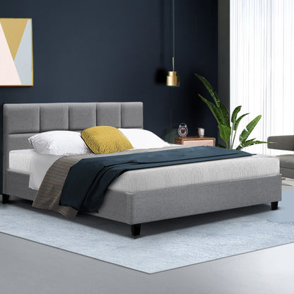 TINO Bed Frame Queen Size Grey