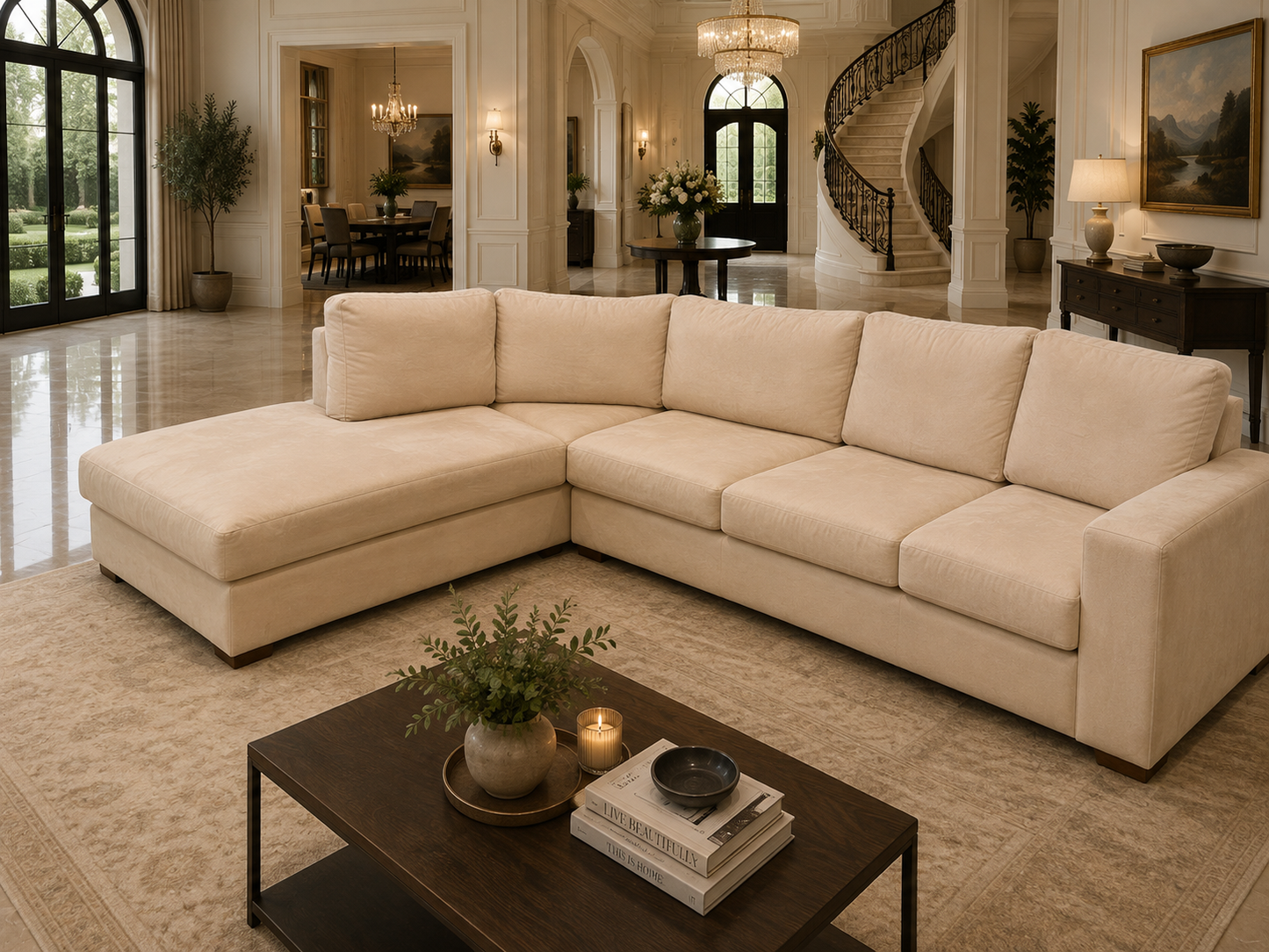 Beige L-Shape Sofa | Preowned | Steam Cleaned | Sydney-Wide Delivery✨