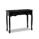 Black Hamptons Console Table 3 Drawers