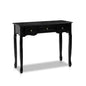 Black Hamptons Console Table 3 Drawers