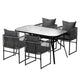 Gardeon 5PC Outdoor Dining Set Table and Chairs Patio Furniture Garden Bistro Set Black
