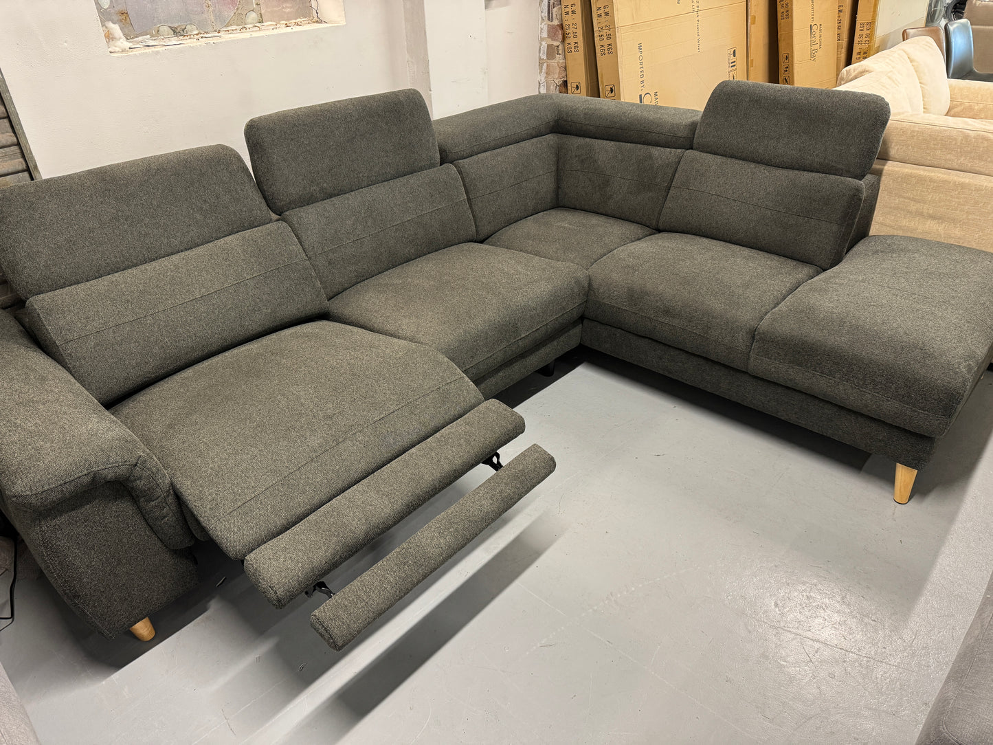 Brand New Harvey Norman Flynn Electric Recliner Sofa | Adjustable Headrest | Sydney Delivery Only