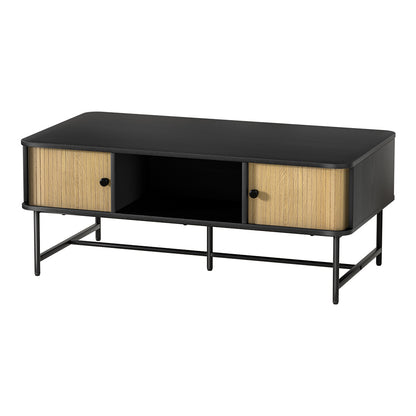 Boris Coffee Table Sliding Drawer Door Black