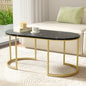 Black Coffee Table Marble Effect