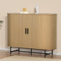 PIIA Buffet Sideboard Cupboard Cabinet Sliding Doors Pantry Storage Oak