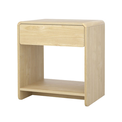 Pine Bedside Table Drawer Open Shelf