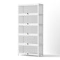 5-Tier Display Cabinet Storage Bookshelf Clear Shelf White