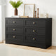 6 Chest of Drawers Tallboy Cabinet - LEIF Black