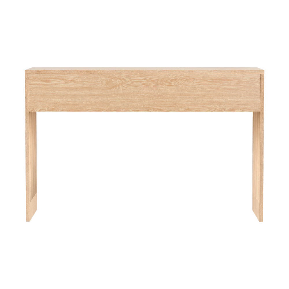 Pine Console Table Hallway Fluted 120CM