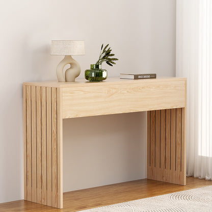 Pine Console Table Hallway Fluted 120CM