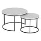 Nesting Coffee Table Set of 2 Marble Effect
