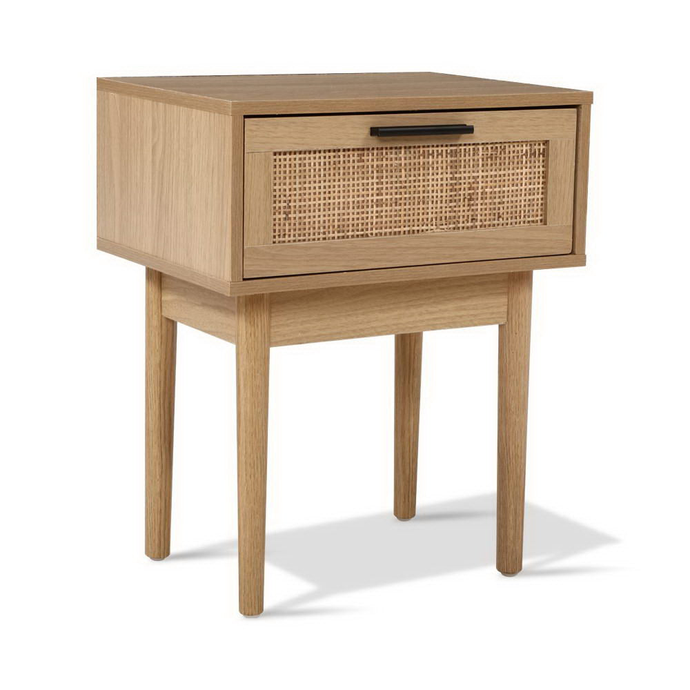 Bedside Tables Side Table Rattan Drawers Nightstand