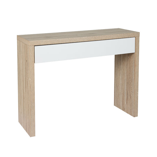 Pine Console Table Storage Drawer Jory White