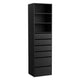 6 Chest of Drawers Tallboy Cabinet Black