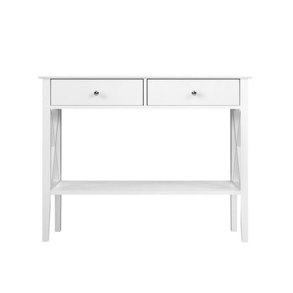 Chole Console Table 2 Drawers 100CM White