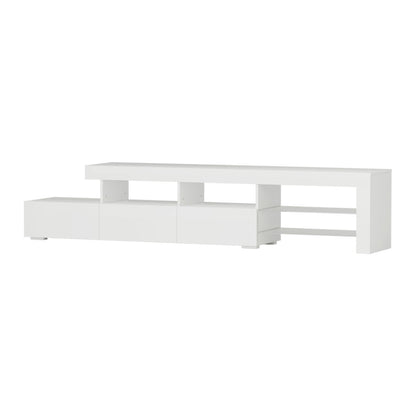 Entertainment Unit TV Cabinet LED 215cm White Caya