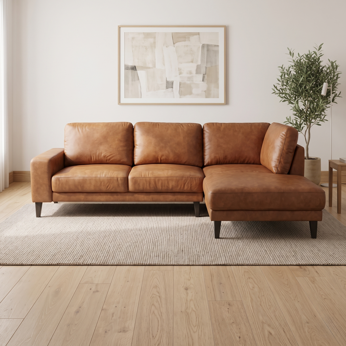 The Hudson" Mid-Century L-Shape Sofa with Chaise | Brand New | Sydney Wide Delivery