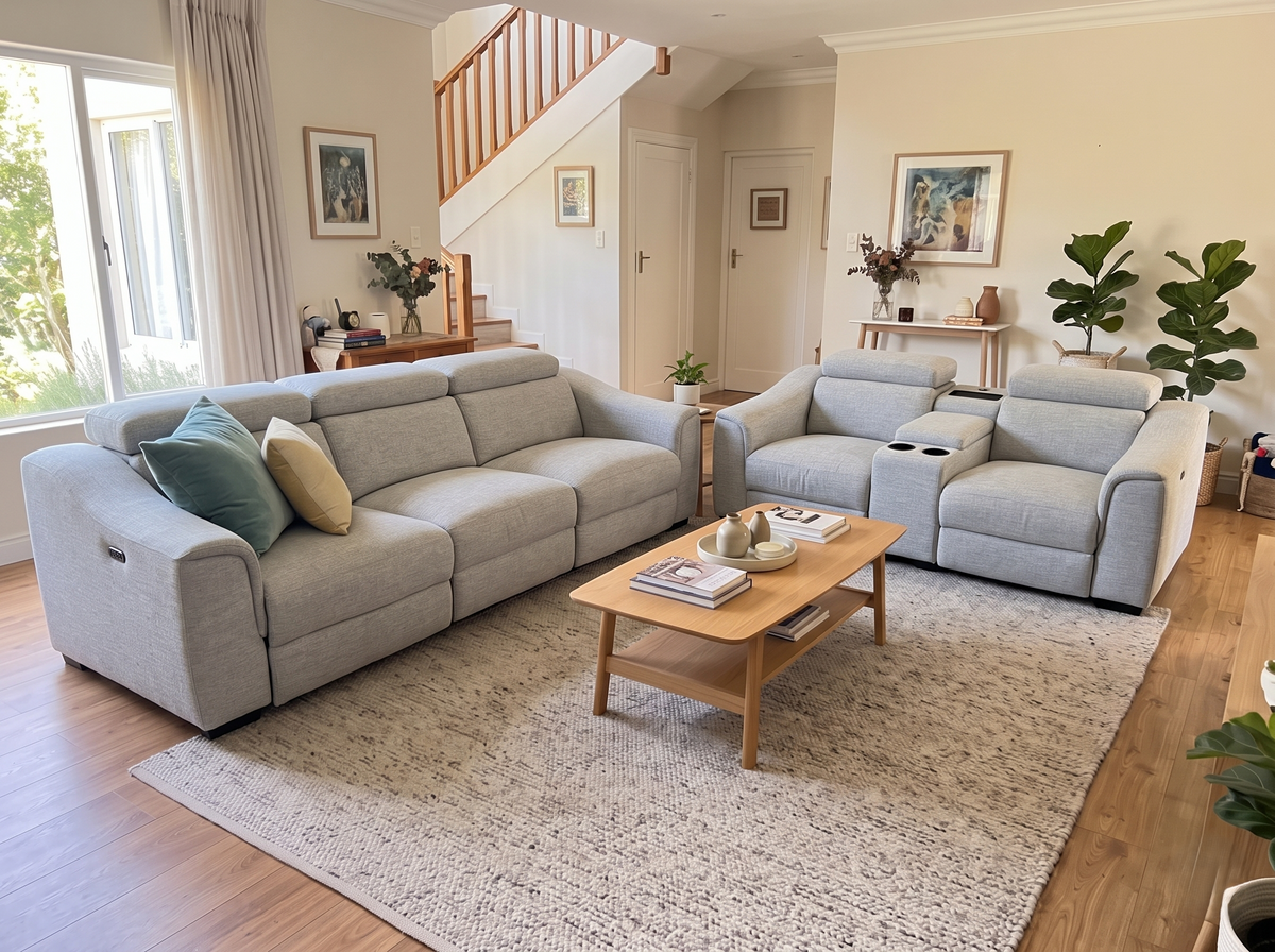 Harvey Norman 3+2 Seater Recliner Suite | Sydney Wide Delivery | Pre-Owned