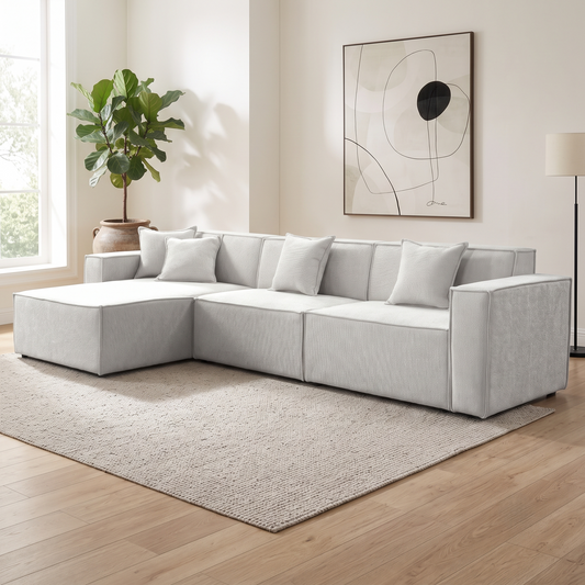 Brand New Modular L-Shape Sofa | Pearl (Ivory) | Sydney Wide Delivery | Brand New