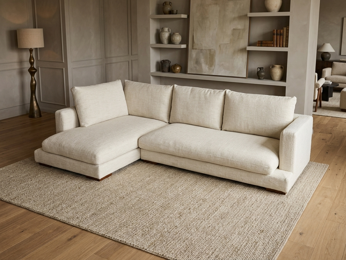 Lounge Lovers Beige L-Shape Sofa | Pre-Owned | Steam Cleaned | Sydney Wide Delivery
