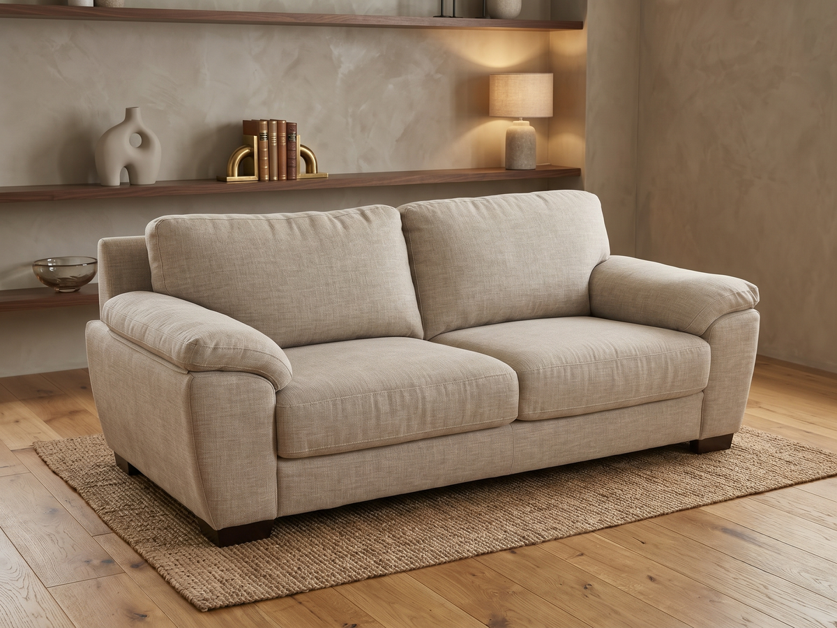 Plush Light Grey 2-Seater Sofa | Sydney Wide Delivery | Pre Owned
