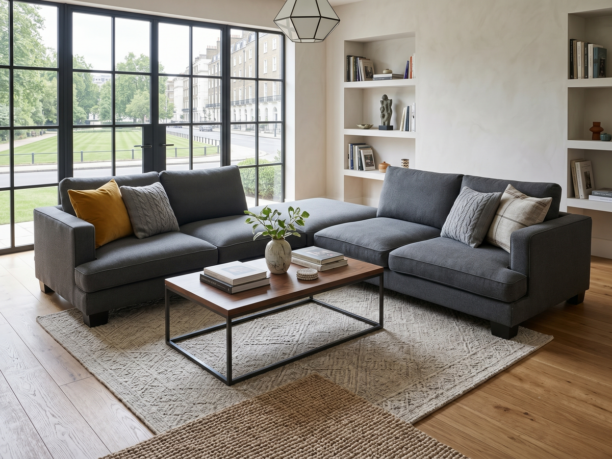 Dark Grey Corner Sofa | Sydney Wide Delivery | Pre Owned