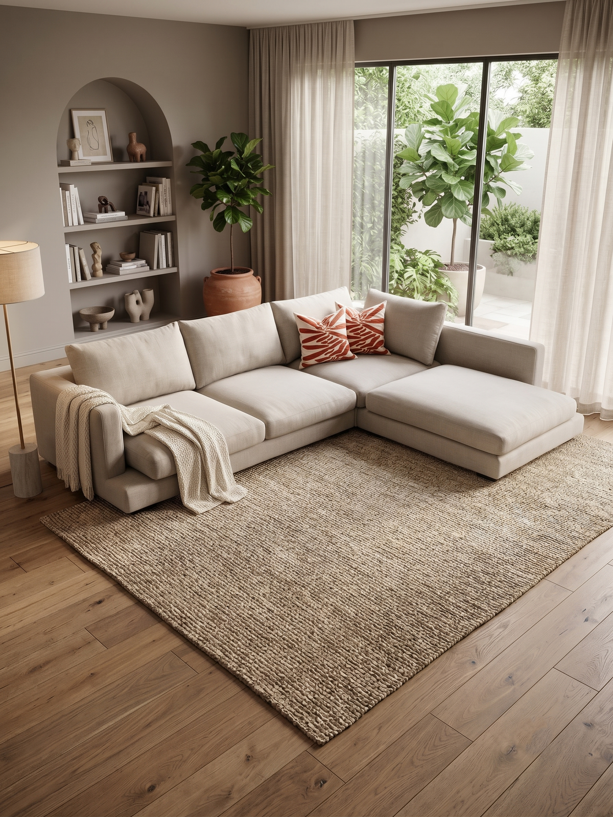 Freedom Beige L-Shape Sofa | Sydney Wide Delivery