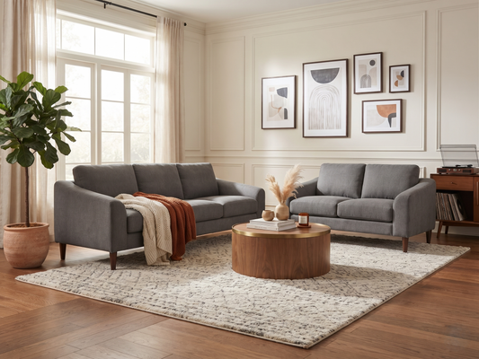 "The Aria" 3+2 Seater Mid-Century Sofa Set | Brand New | Sydney Wide Delivery