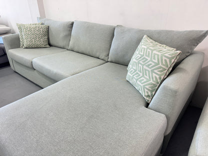 Harvey Norman Sea Green Reversible L-Shape Sofa | Pre-Owned | Steam Cleaned | Sydney Wide Delivery