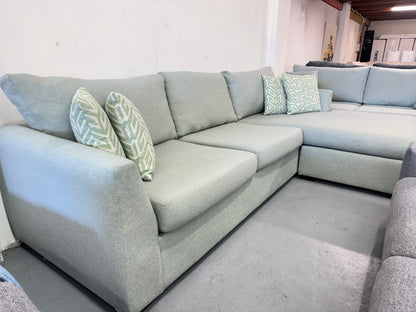 Harvey Norman Sea Green Reversible L-Shape Sofa | Pre-Owned | Steam Cleaned | Sydney Wide Delivery